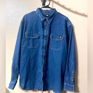 Dickies Denim long sleeve shirt. Men’s XL excellent condition.